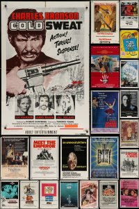7z0299 LOT OF 36 FOLDED ONE-SHEETS 1970s-1980s great images from a variety of different movies!