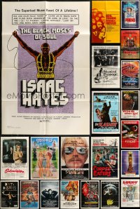 7z0304 LOT OF 31 FOLDED ONE-SHEETS 1970s-1980s great images from a variety of different movies!