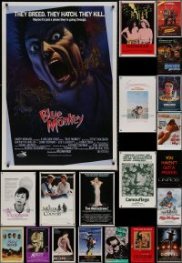 7z0109 LOT OF 23 UNFOLDED SINGLE-SIDED ONE-SHEETS 1980s a variety of cool movie images!