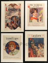 7z0017 LOT OF 4 PAPERBACKED MAGAZINE COVERS 1914-1930 a variety of cool artwork images!