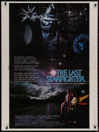 8a0148 LAST STARFIGHTER 30x40 1984 Lance Guest, great sci-fi art by Charles de Mar!