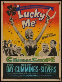 8a0149 LUCKY ME style Z 30x40 1954 sexy Doris Day never had it so good, Robert Cummings, Silvers!