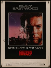 8a0156 SUDDEN IMPACT 30x40 1983 Clint Eastwood is at it again as Dirty Harry, great image!