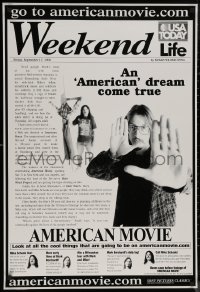 8a0747 AMERICAN MOVIE heavy stock 1sh 1999 The Making of Northwestern, wild film making documentary!