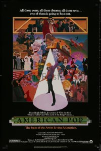 8a0748 AMERICAN POP 1sh 1981 cool rock & roll art by Wilson McClean & Ralph Bakshi!