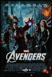 8a0754 AVENGERS advance DS 1sh 2012 Robert Downey Jr & The Hulk, assemble 2012!