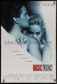 8a0764 BASIC INSTINCT DS 1sh 1992 Paul Verhoeven directed, Michael Douglas & sexy Sharon Stone!