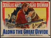 8a0618 ALONG THE GREAT DIVIDE British quad 1951 Douglas, Mayo is the girl who got under his skin!