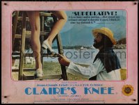 8a0639 CLAIRE'S KNEE British quad 1971 Eric Rohmer's Le Genou de Claire, Jean-Claude Brialy, sexy legs!