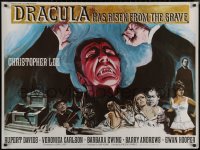 8a0649 DRACULA HAS RISEN FROM THE GRAVE British quad 1969 Hammer, Chantrell art of Christopher Lee!