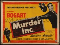 8a0651 ENFORCER British quad 1951 Bogart, Murder Inc., they sold murder for a price, ultra rare!