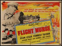 8a0654 FLIGHT NURSE British quad 1953 Joan Leslie & Tucker help win the Korean War, ultra rare!