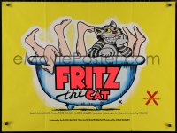 8a0656 FRITZ THE CAT British quad 1972 Ralph Bakshi & R. Crumb cartoon, Tom William Chantrell art!