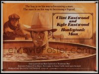 8a0660 HONKYTONK MAN British quad 1983 art of Clint Eastwood & his son Kyle Eastwood by Beauvais!