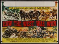 8a0661 HOW THE WEST WAS WON British quad 1964 John Ford, great Reynold Brown artwork!