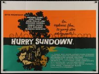 8a0662 HURRY SUNDOWN British quad 1967 Otto Preminger, Michael Caine, Jane Fonda, David Weisman art!