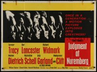 8a0671 JUDGMENT AT NUREMBERG British quad 1961 Spencer Tracy, Garland, Lancaster, Marlene Dietrich!