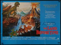 8a0675 LAND BEFORE TIME British quad 1989 Steven Spielberg, George Lucas, Don Bluth, dinosaur cartoon!