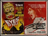 8a0678 MASK /YOUNG, THE EVIL & THE SAVAGE British quad 1970s terror jumps out at you in 3rd dimension, suspense is unbearable!