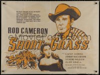 8a0705 SHORT GRASS British quad 1951 western cowboy Rod Cameron with sexy Cathy Downs, ultra rare!
