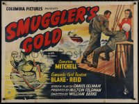 8a0710 SMUGGLER'S GOLD British quad 1951 Cameron Mitchell, Amanda Blake, diver art, ultra rare!