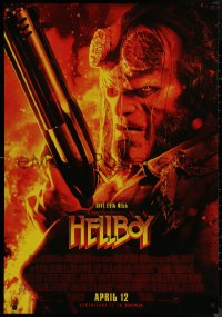 8a0352 HELLBOY advance Canadian 1sh 2019 completely different image of Harbour in the title role!