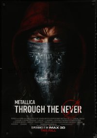 8a0358 METALLICA THROUGH THE NEVER advance Canadian 1sh 2013 cool heavy metal concert image!