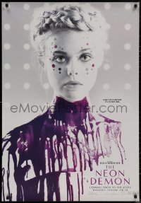 8a0360 NEON DEMON teaser Canadian 1sh 2016 Elle Fanning covered in paint, Nicolas Winding Refn!