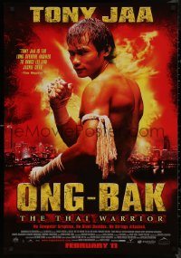 8a0362 ONG-BAK advance Canadian 1sh 2003 martial arts, cool image of Tony Jaa, Muai Thai kickboxing!