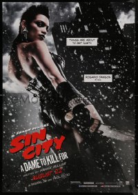 8a0366 SIN CITY A DAME TO KILL FOR teaser Canadian 1sh 2014 sexy Rosario Dawson as Gail w/knife!