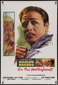 8a0195 ON THE WATERFRONT 27x40 commercial poster 1980s directed by Elia Kazan, classic Marlon Brando!