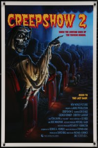 8a0808 CREEPSHOW 2 1sh 1987 Tom Savini, great Winters artwork of skeleton Creep in theater!