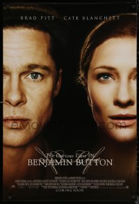 8a0813 CURIOUS CASE OF BENJAMIN BUTTON int'l advance DS 1sh 2008 image of Brad Pitt & Cate Blanchett!