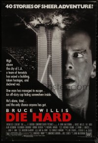 8a0825 DIE HARD 1sh 1988 Bruce Willis vs twelve terrorists, action classic, no borders!