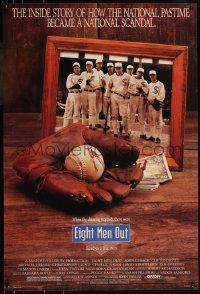 8a0842 EIGHT MEN OUT 1sh 1988 John Sayles, John Cusack, Chicago Black Sox, baseball!