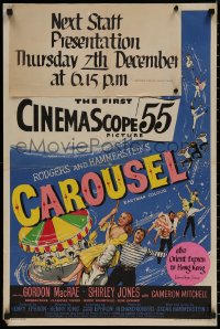 8a0608 CAROUSEL English double crown 1956 Jones, Gordon MacRae, Rodgers & Hammerstein musical!