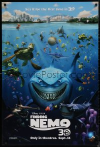 8a0854 FINDING NEMO advance DS 1sh R2012 Disney & Pixar animated fish movie, cool image of cast!