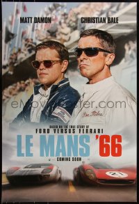 8a0860 FORD V FERRARI style B int'l teaser DS 1sh 2019 Bale, Damon, the American dream, Le Mans '66!