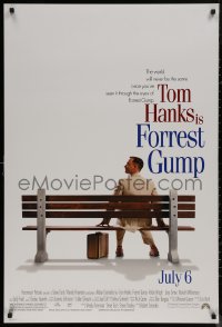 8a0862 FORREST GUMP advance 1sh 1994 Tom Hanks sits on bench, Robert Zemeckis classic!