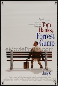 8a0864 FORREST GUMP int'l advance 1sh 1994 Tom Hanks sits on bench, Robert Zemeckis classic!