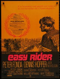 8a0556 EASY RIDER French 23x31 R1980s Peter Fonda, motorcycle biker classic directed by Dennis Hopper