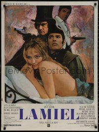 8a0572 LAMIEL French 24x32 1967 different image of sexy Anna Karina, Jean-Claude Brialy!