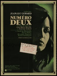 8a0581 NUMBER TWO French 23x31 1975 Jean-Luc Godard's Numero Deux, art of Battistella by Clement Hurel!