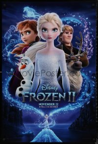 8a0869 FROZEN II advance DS 1sh 2019 Walt Disney sequel, Kristen Bell, Menzel, great cast montage!!