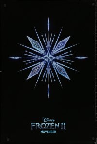 8a0870 FROZEN II advance DS 1sh 2019 Walt Disney sequel, Kristen Bell, Menzel, Groff, snowflake!