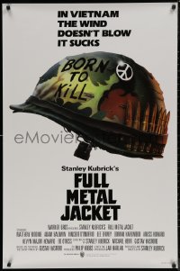 8a0871 FULL METAL JACKET advance 1sh 1987 Stanley Kubrick Vietnam War movie, Philip Castle art!