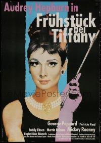 8a0321 BREAKFAST AT TIFFANY'S German R1986 different Peltzer art of sexy elegant Audrey Hepburn!