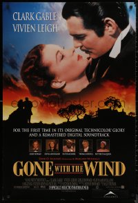 8a0883 GONE WITH THE WIND 1sh R1998 different image of Clark Gable & Vivien Leigh!