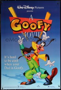 8a0885 GOOFY MOVIE DS 1sh 1995 Walt Disney, it's hard to be cool when your dad is Goofy, blue style!