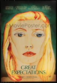 8a0889 GREAT EXPECTATIONS teaser DS 1sh 1998 close-up artwork of Gwyneth Paltrow, Dickens!